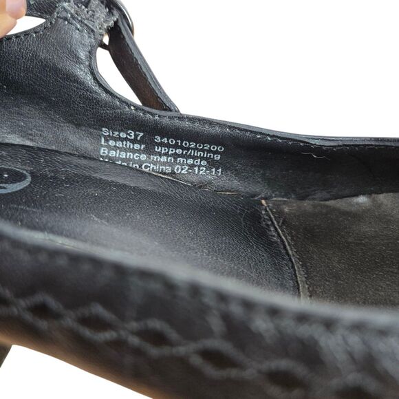 Dansko Bett Nappa Mary Jane Pumps Sz 37 US 6.5 - 7 Black Block Heel - Picture 12 of 12